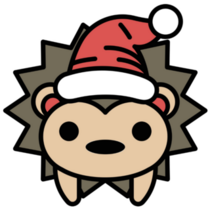 Santa Hat Hedgehog Sticker