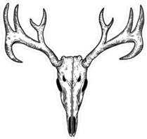 Scary Deer Skull Sticker