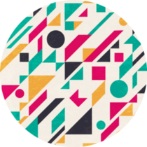 Seamless Abstract Pattern With Geometric Shapes Sticker