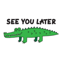 See You Later, Alligator Cartoon Sticker