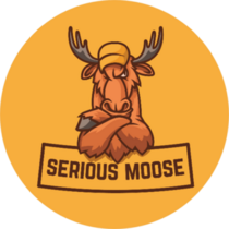 Serious Moose Logo Sticker