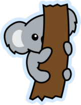 Shy Koala Sticker