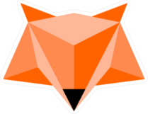 Simple Polygon Fox head Sticker