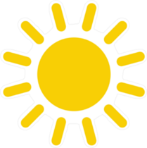 Simple Sun Drawing Sticker