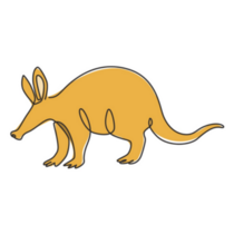 Single Line Drawing Aardvark Sticker