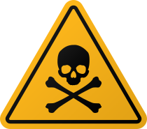 Skull And Crossbones Warning Sign Sticker