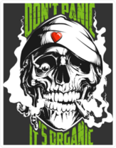 Smoking Rastaman Skull Sticker