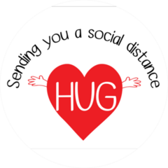 Social Distance Hug Sticker