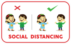 Social Distancing Example Sticker