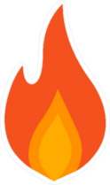 Soft Single Flame Sticker