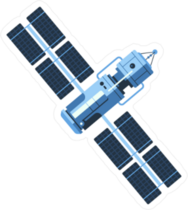 Space Satellite Sticker