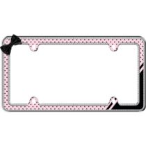 Sparkling Retro Polka Dot Glitter License Plate Frame