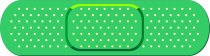 Standard Green Band Aid Bandage Sticker