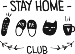 Stay Home Club Sticker