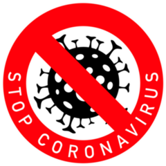 Stop Coronavirus Circle Sticker