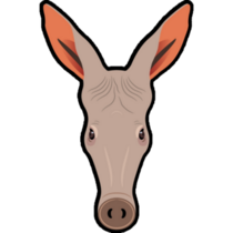 Stylized Head Of An Aardvark Sticker