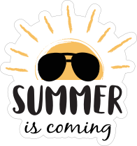 Summer is Coming Sun Sticker