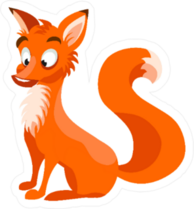 Surprised Cartoon Fox Sticker