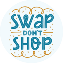 Swap Don't Shop Thrift Lettering Sticker