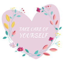 Take Care of Yourself Heart Sticker