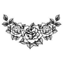 Tattoo Roses Flower Set Sticker