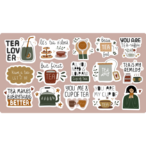 Tea Lover Sticker Sheet