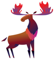 The Mighty Moose Colorful Character Sticker