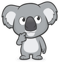 Thinking Koala Sticker