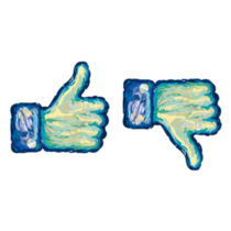 Thumb Up Icon Van Gogh Sticker