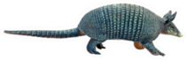 Toy Armadillo In Blue Sticker