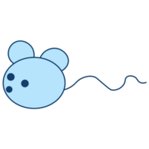 Toy Blue Mouse Sticker