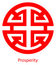 Traditional Chinese Prosperity Symbol Sticker