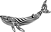 Tribal Humpback Whale Sticker