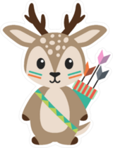 Tribal Woodland Deer Sticker