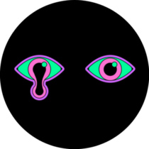 Trippy Melting Eyes Surreal Psychedelic Sticker