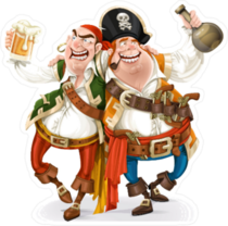 Two Drunk Pirates Sticker