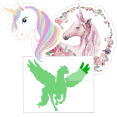 Unicorn and Pegasus Stickers