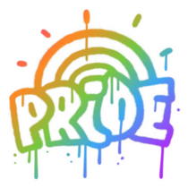 Urban Graffiti Pride In Rainbow Gradient Sticker