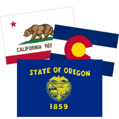 US State Flag Stickers