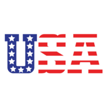 Usa American Flag Lettering Sticker 