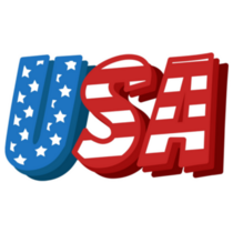 Usa, Fourth Of July Lettering Sticker