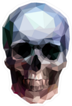 Vector Crystal Skull Sticker