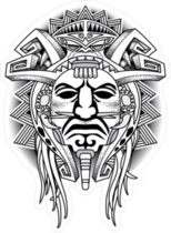 Warrior Tribal Mask Sticker