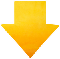 Watercolor Arrow In Yellow Color Sticker