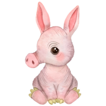 Watercolor Baby Aardvark Sticker