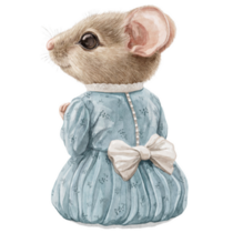 Watercolor Vintage Mouse Sticker