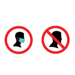 Wear a Mask Icon Sticker