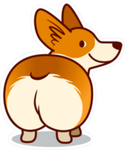 Welsh Corgi Butt Sticker