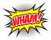 Wham Comic Sticker