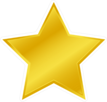 Wide Golden Star Sticker